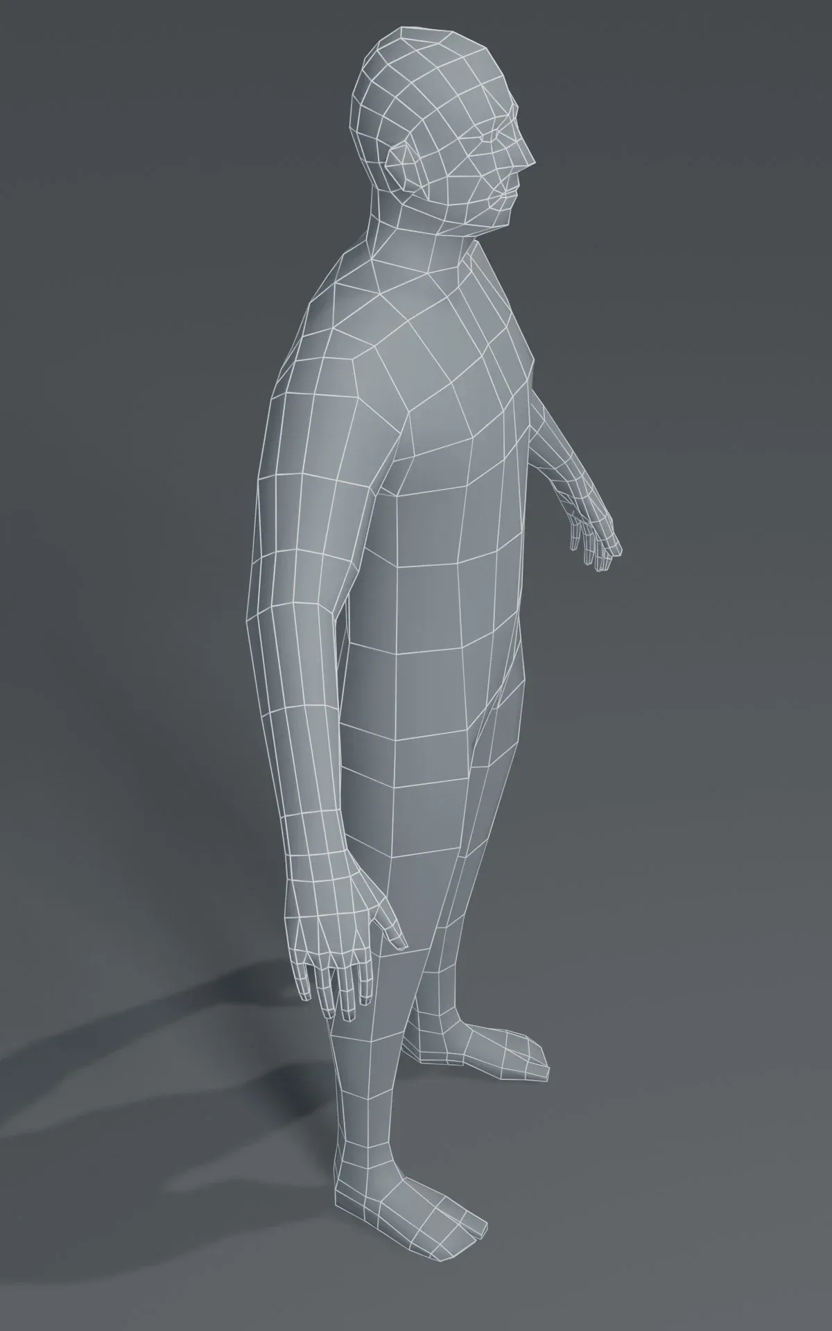 Human Body Base Mesh 3D Model Family Pack 1000 Polygons