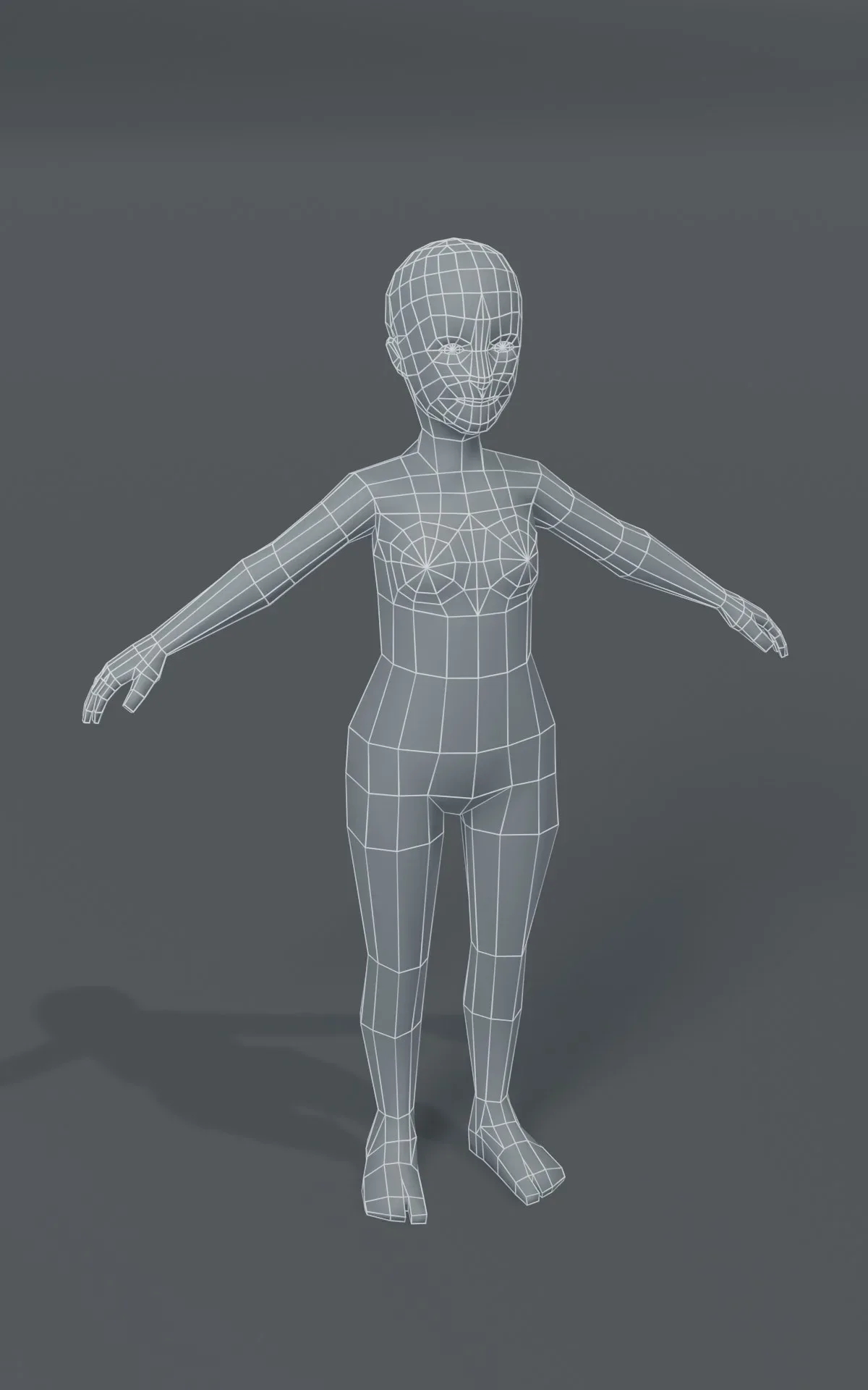 Human Body Base Mesh 3D Model Family Pack 1000 Polygons