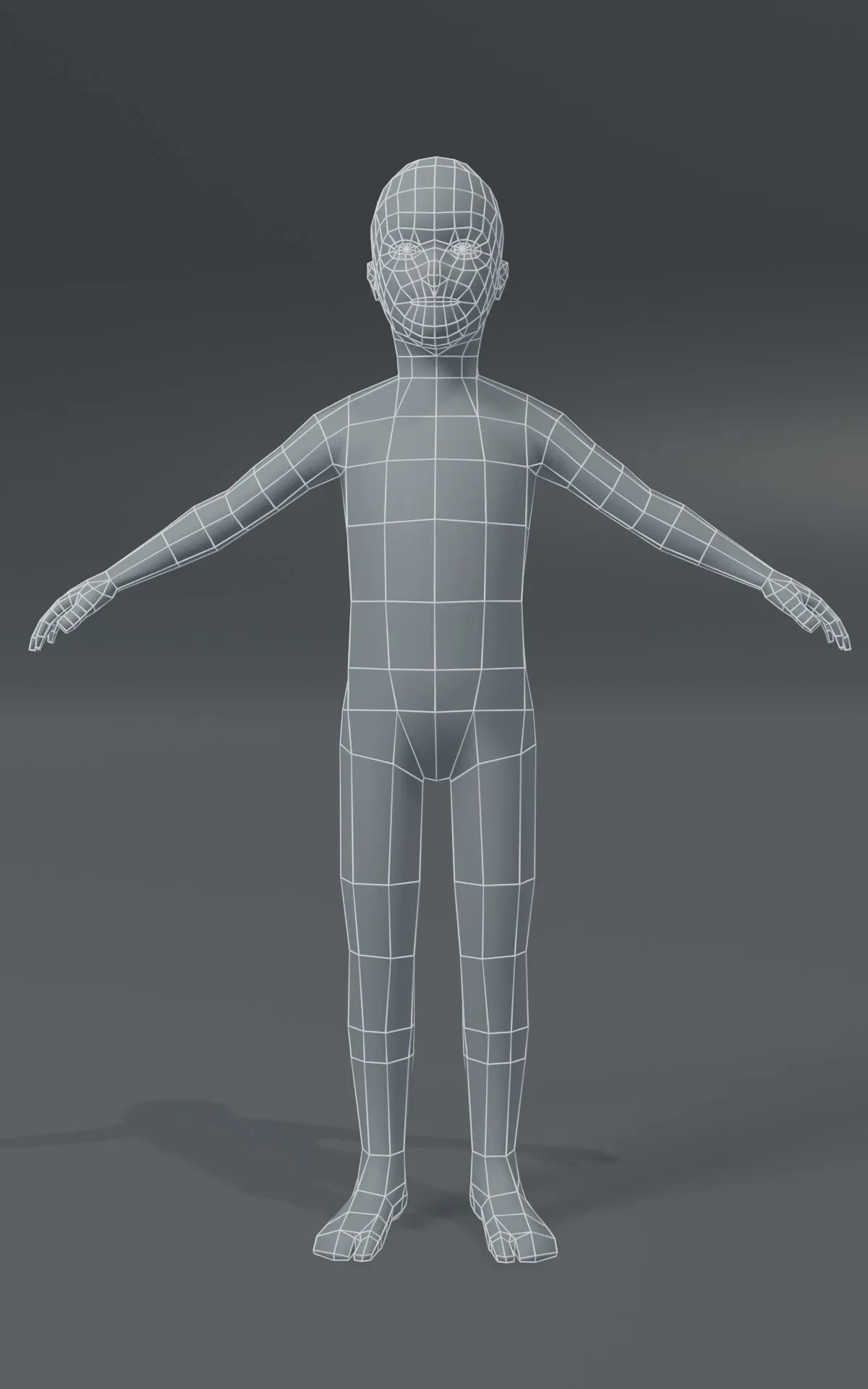 Human Body Base Mesh 3D Model Family Pack 1000 Polygons