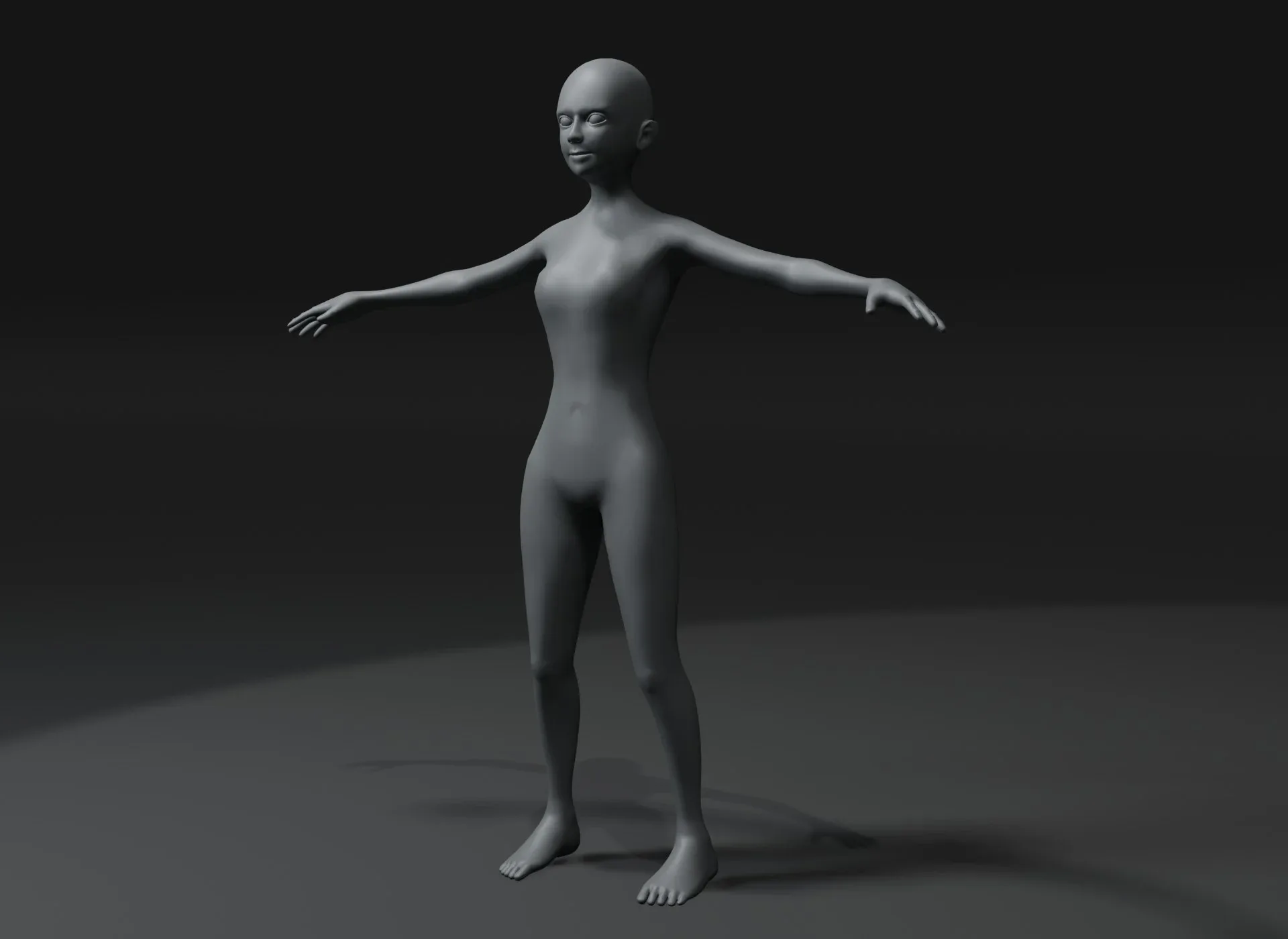 Human Body Base Mesh 3D Model Family Pack 20k Polygons