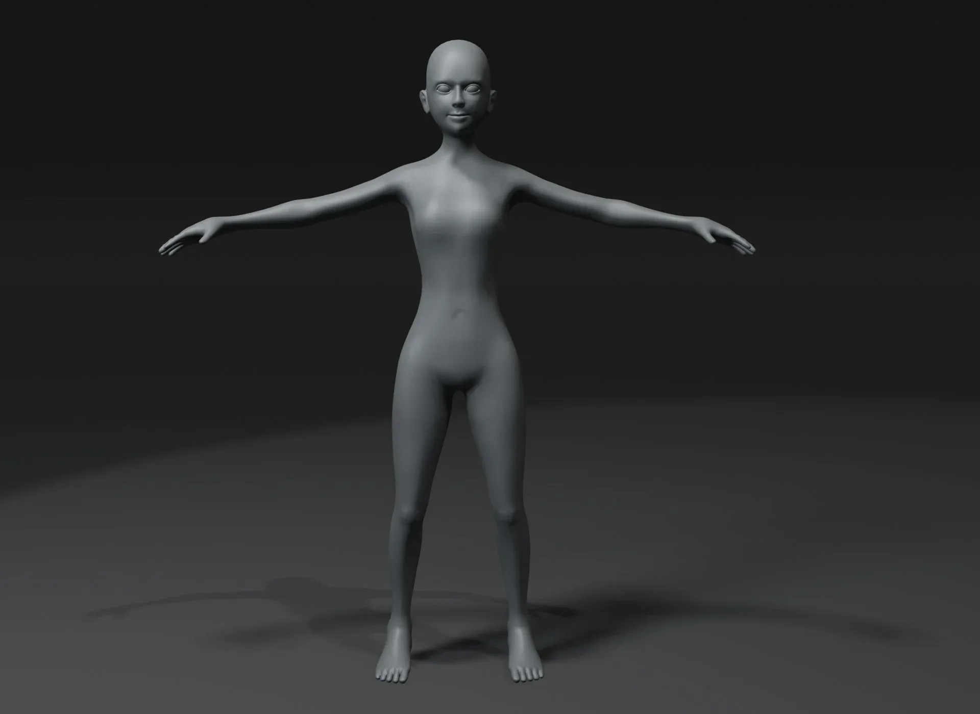 Human Body Base Mesh 3D Model Family Pack 20k Polygons