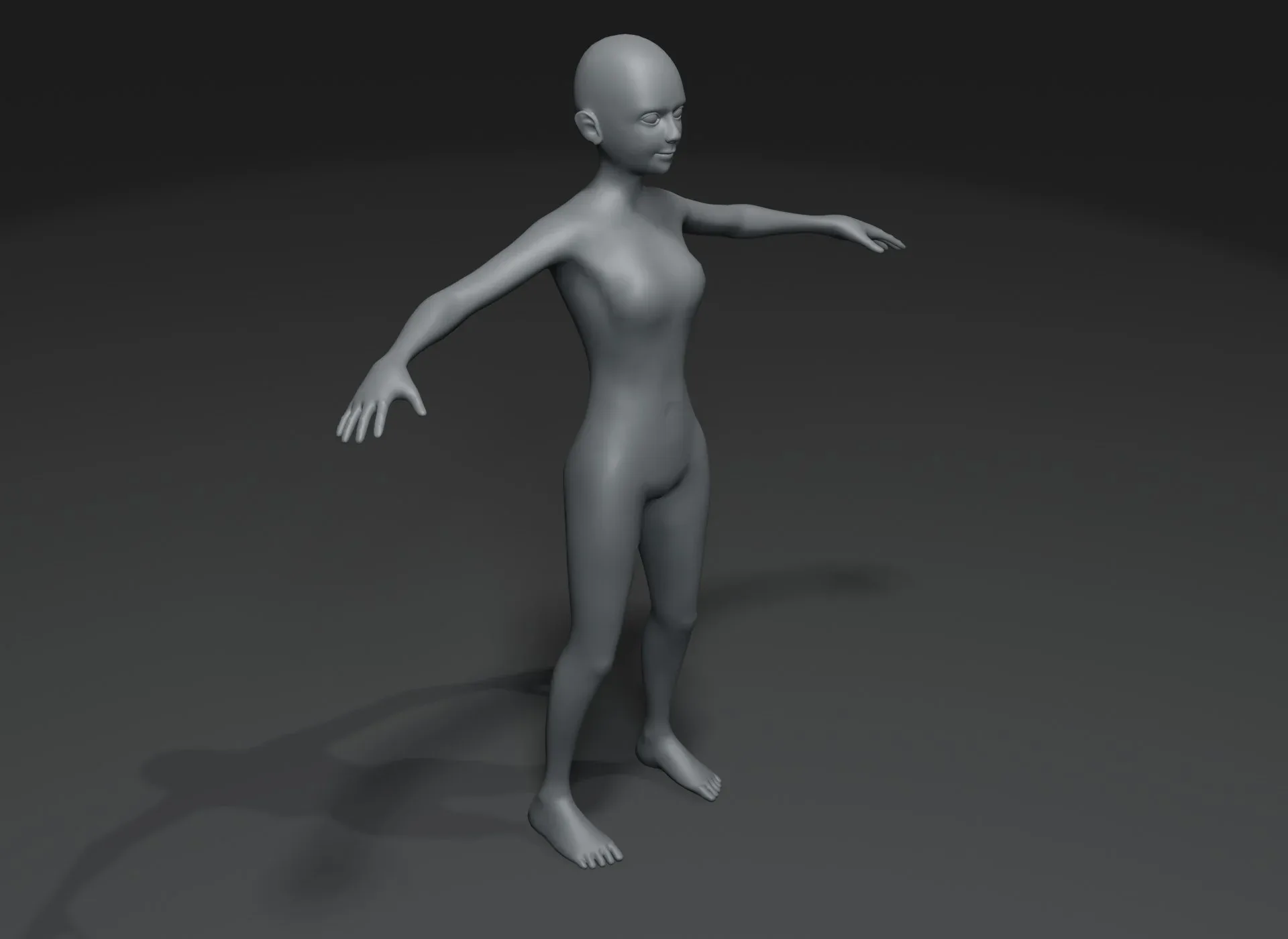 Human Body Base Mesh 3D Model Family Pack 20k Polygons