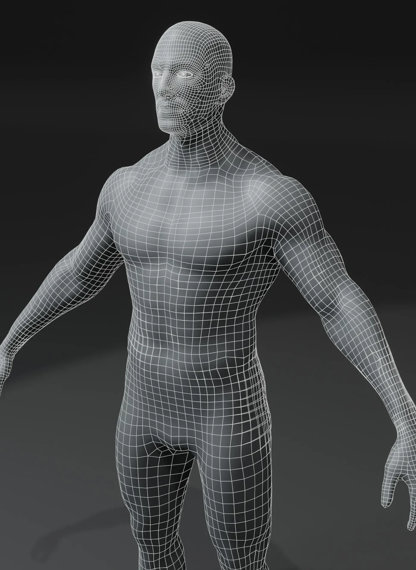 Human Body Base Mesh 3D Model Family Pack 10k Polygons