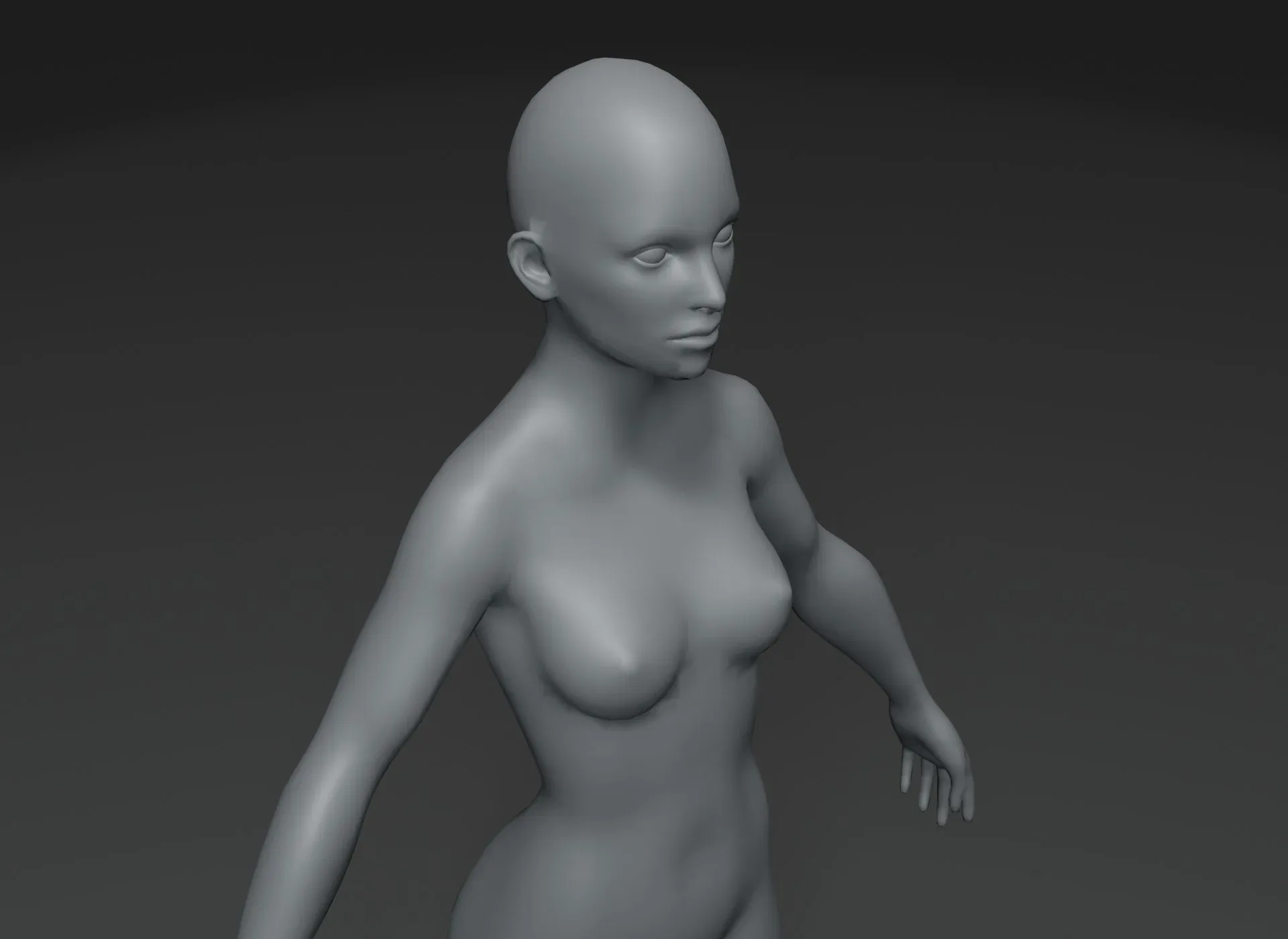 Human Body Base Mesh 3D Model Family Pack 10k Polygons