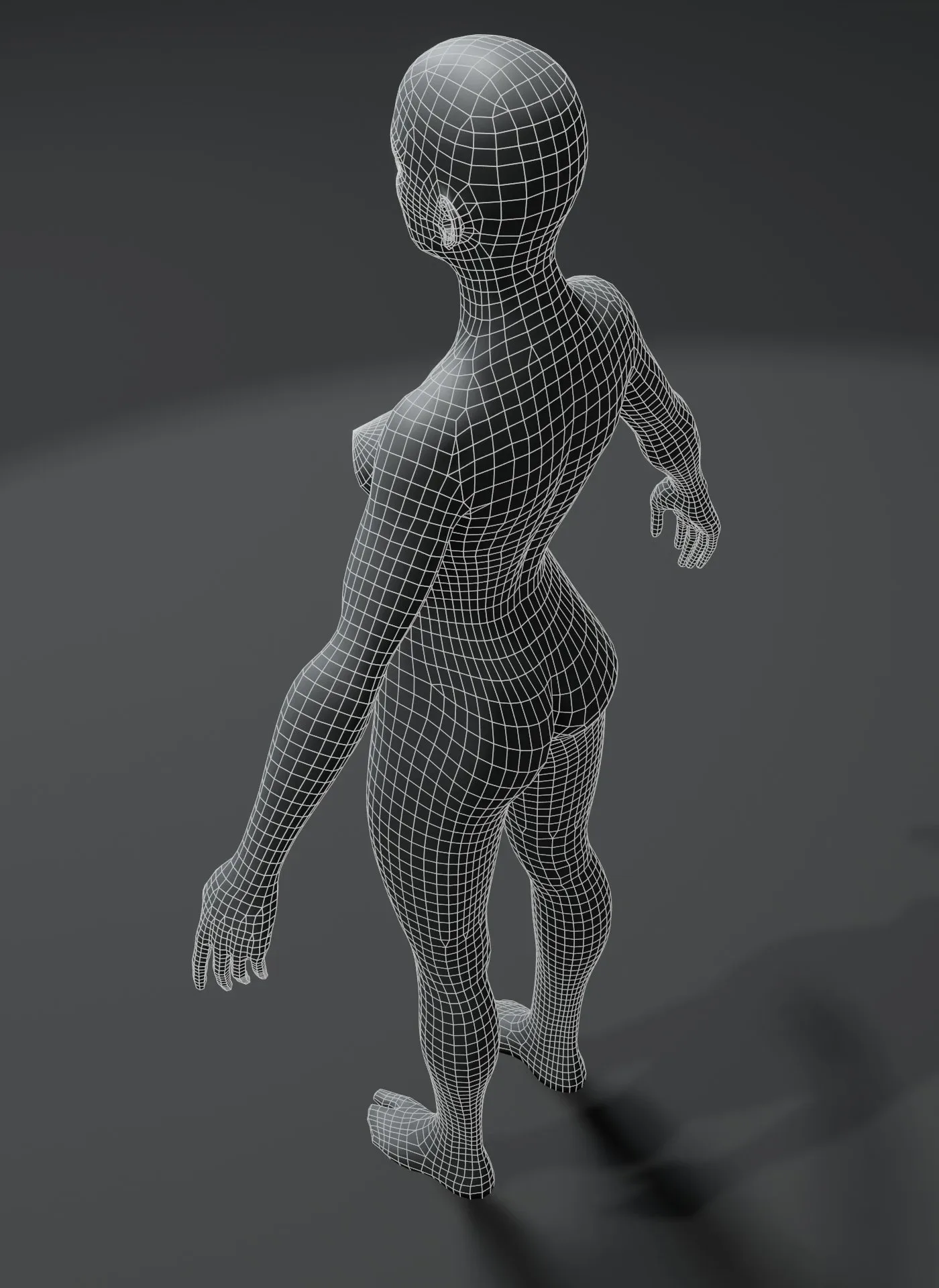 Human Body Base Mesh 3D Model Family Pack 10k Polygons