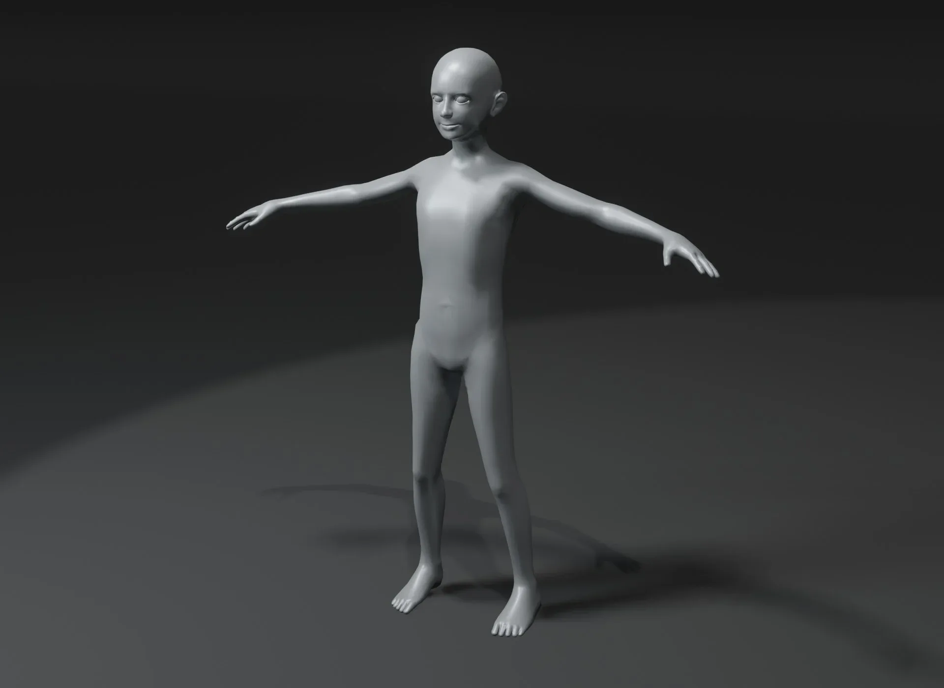 Human Body Base Mesh 3D Model Family Pack 10k Polygons