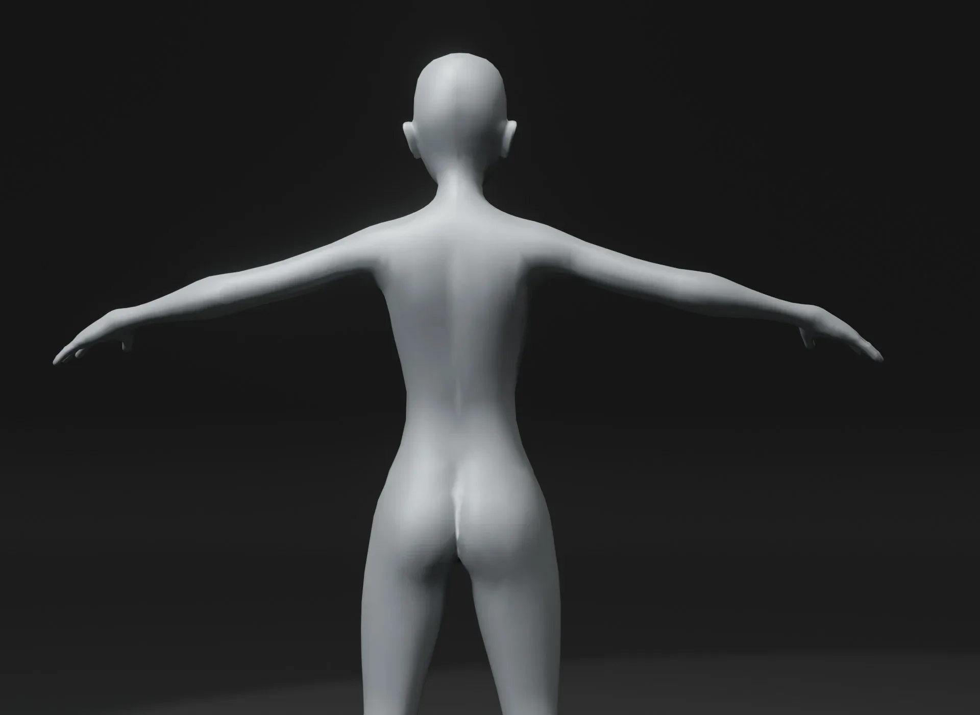 Human Body Base Mesh 3D Model Family Pack 10k Polygons