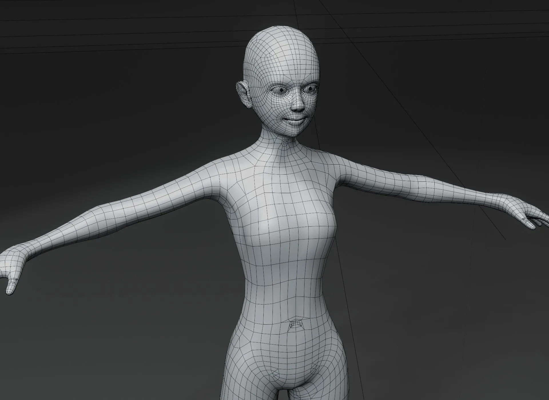 Human Body Base Mesh 3D Model Family Pack 10k Polygons