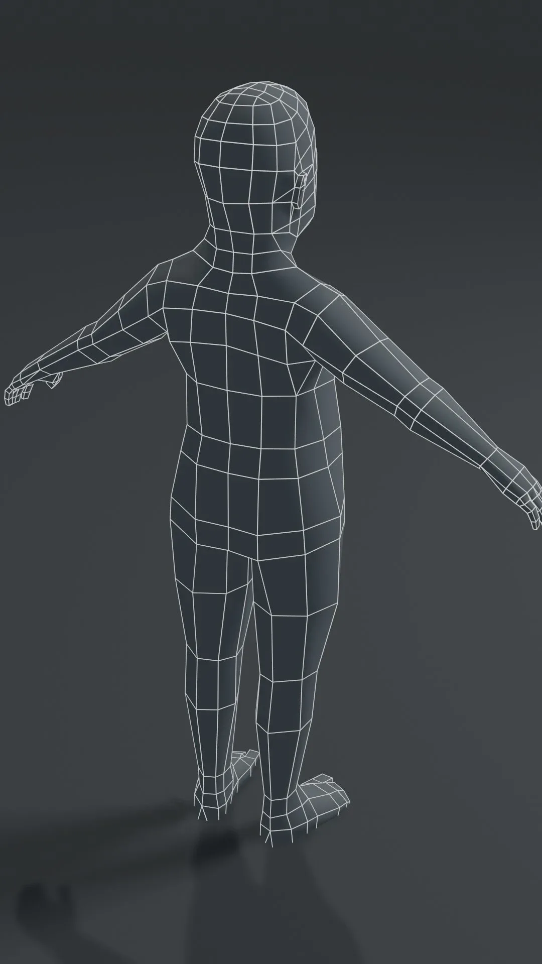 Fat Body Base Mesh 3D Model Family Pack 1000 Polygons