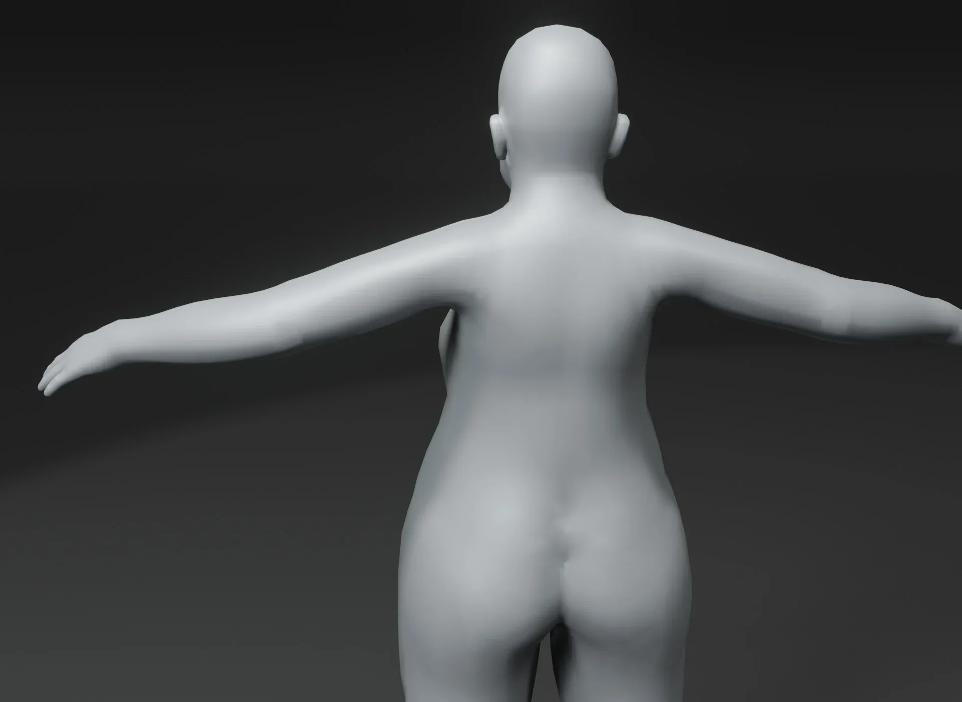 Fat Human Body Base Mesh 3D Model Family Pack 10k Polygons