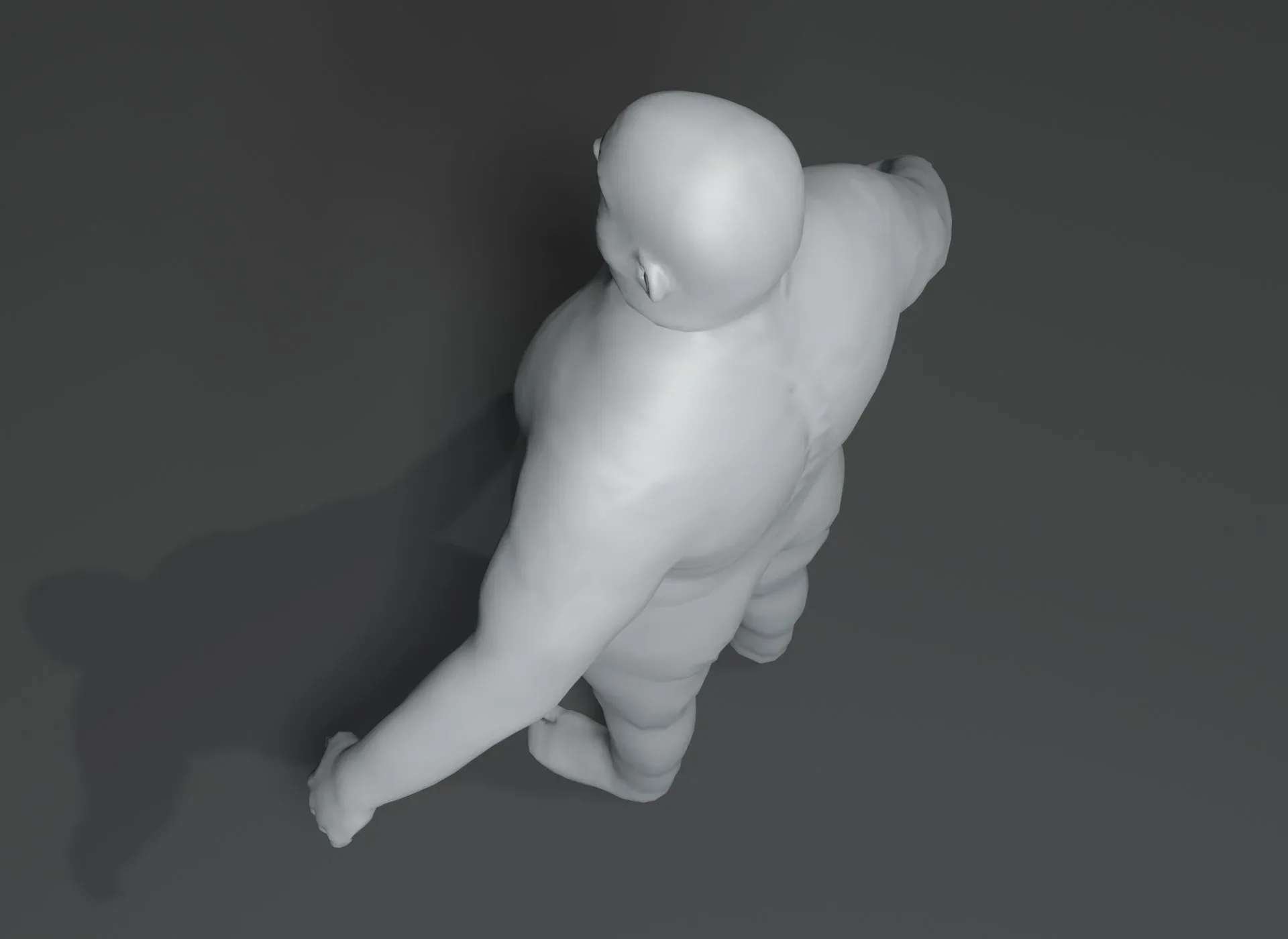 Fat Human Body Base Mesh 3D Model Family Pack 10k Polygons