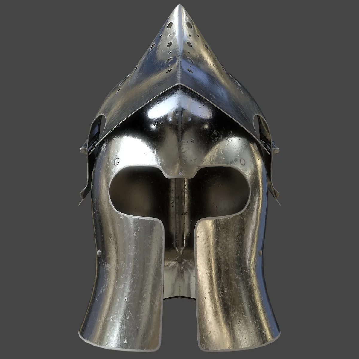 Visored Barbuta Helmet