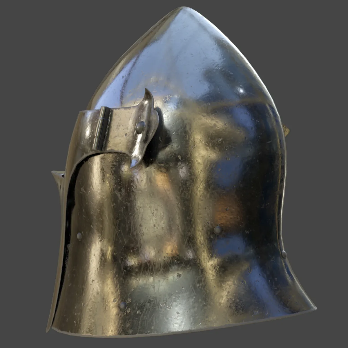 Visored Barbuta Helmet