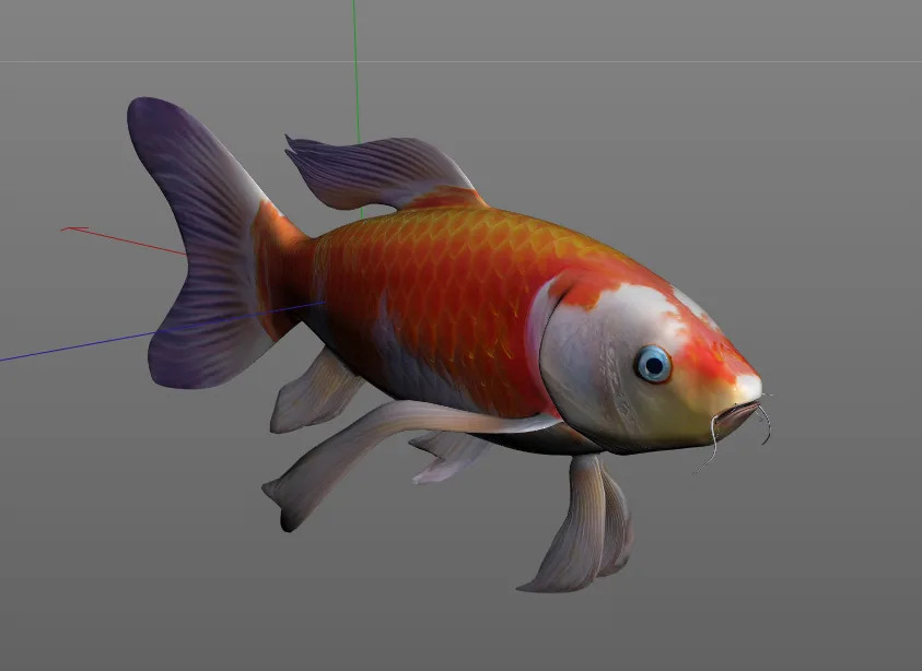 Koi fish 3d model