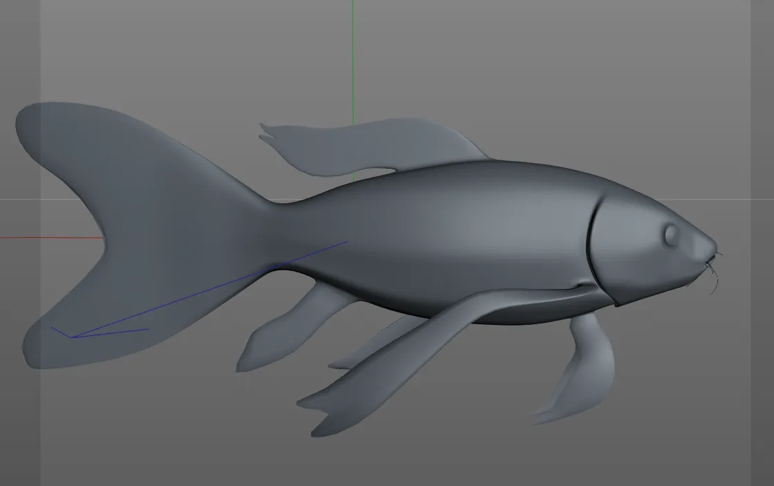 Koi fish 3d model