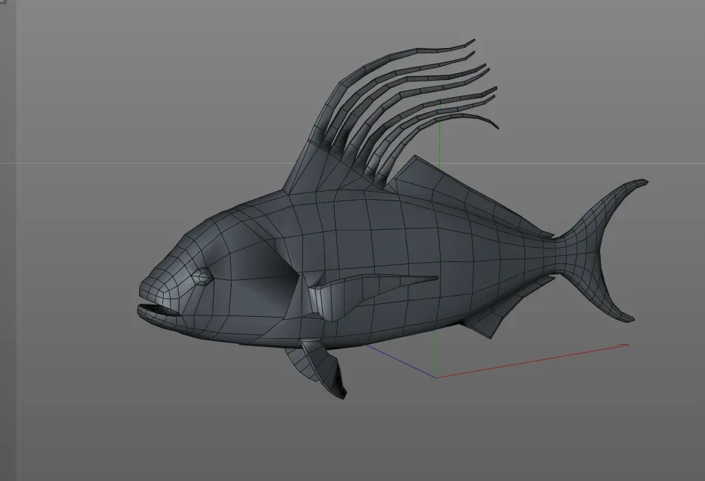 Rooster fish 3d model