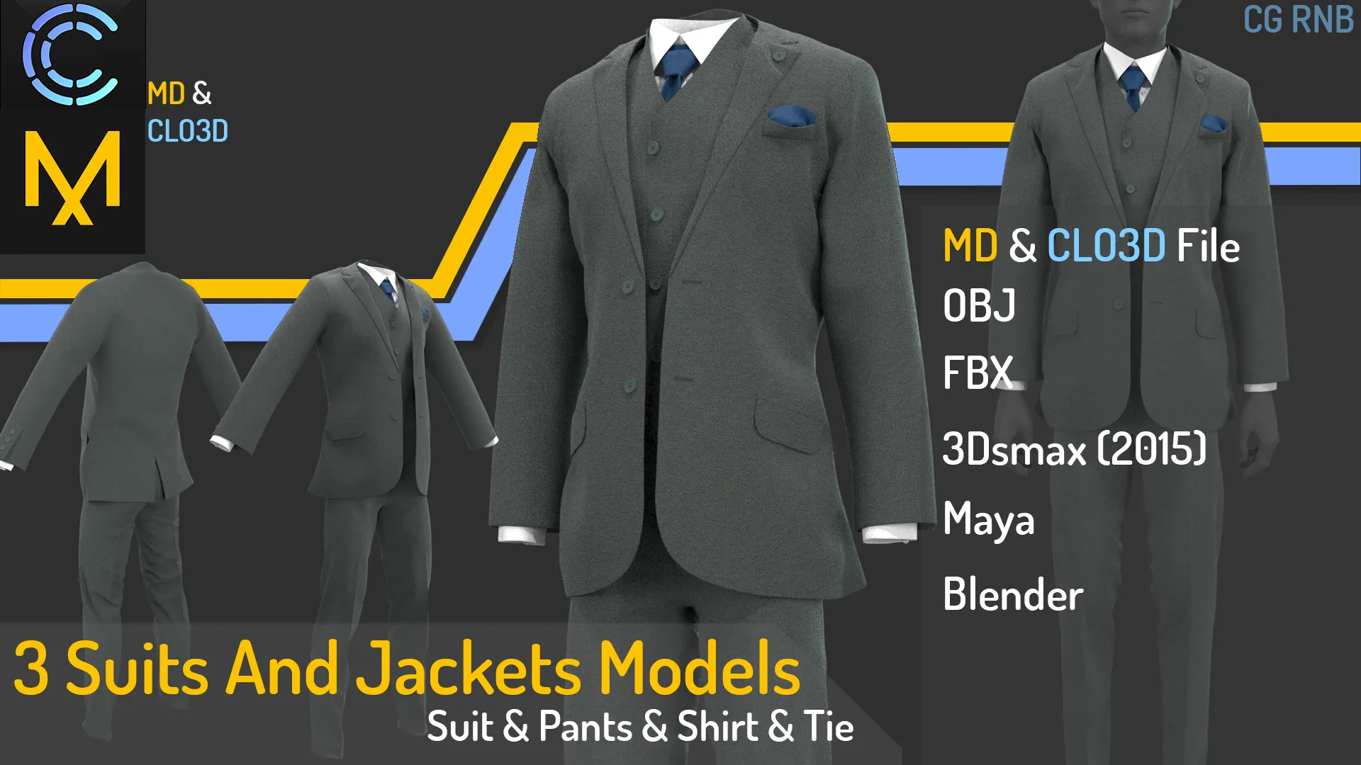 3 Suits And Jackets Models