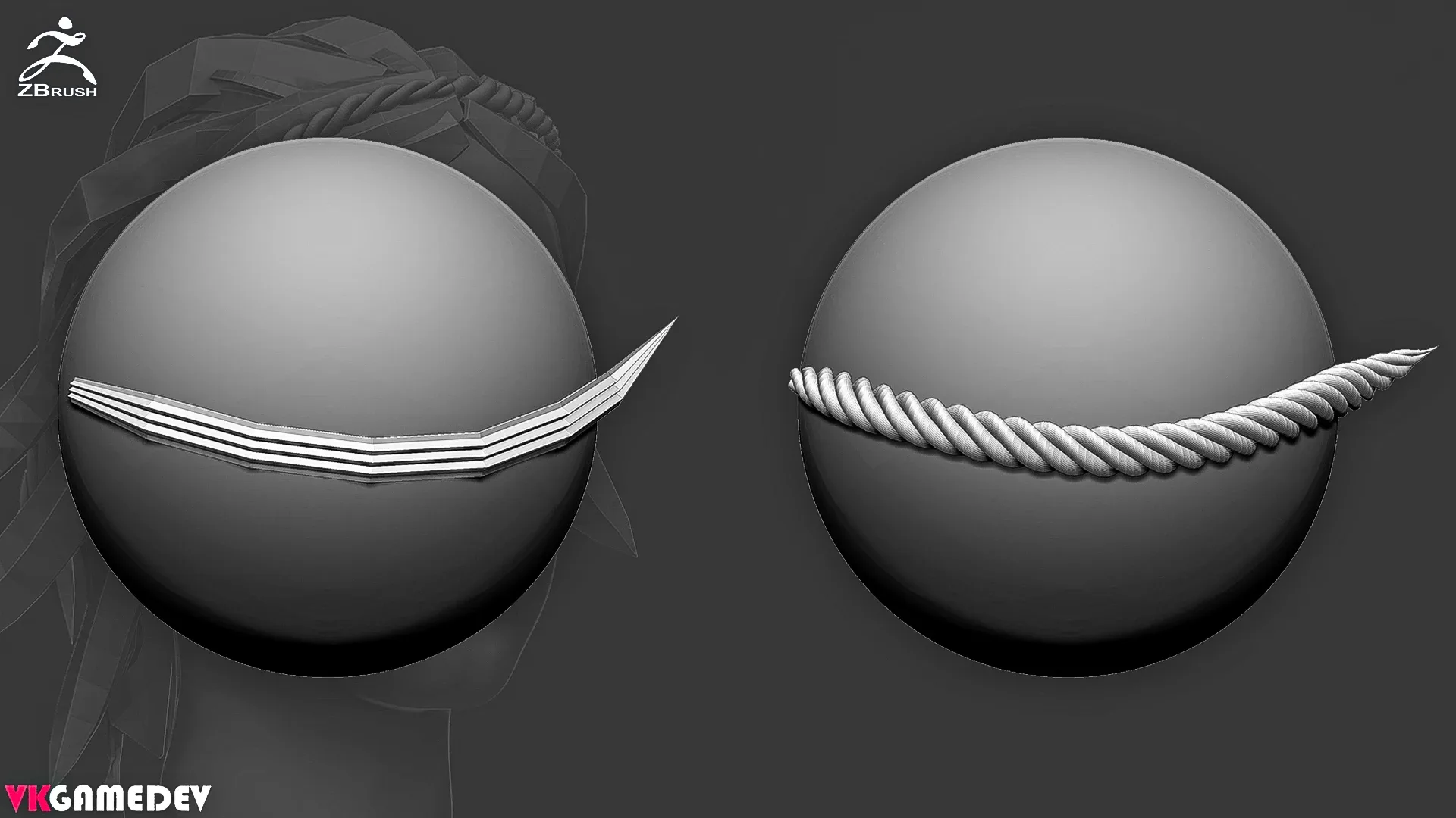 Hair IMM Brush for ZBrush