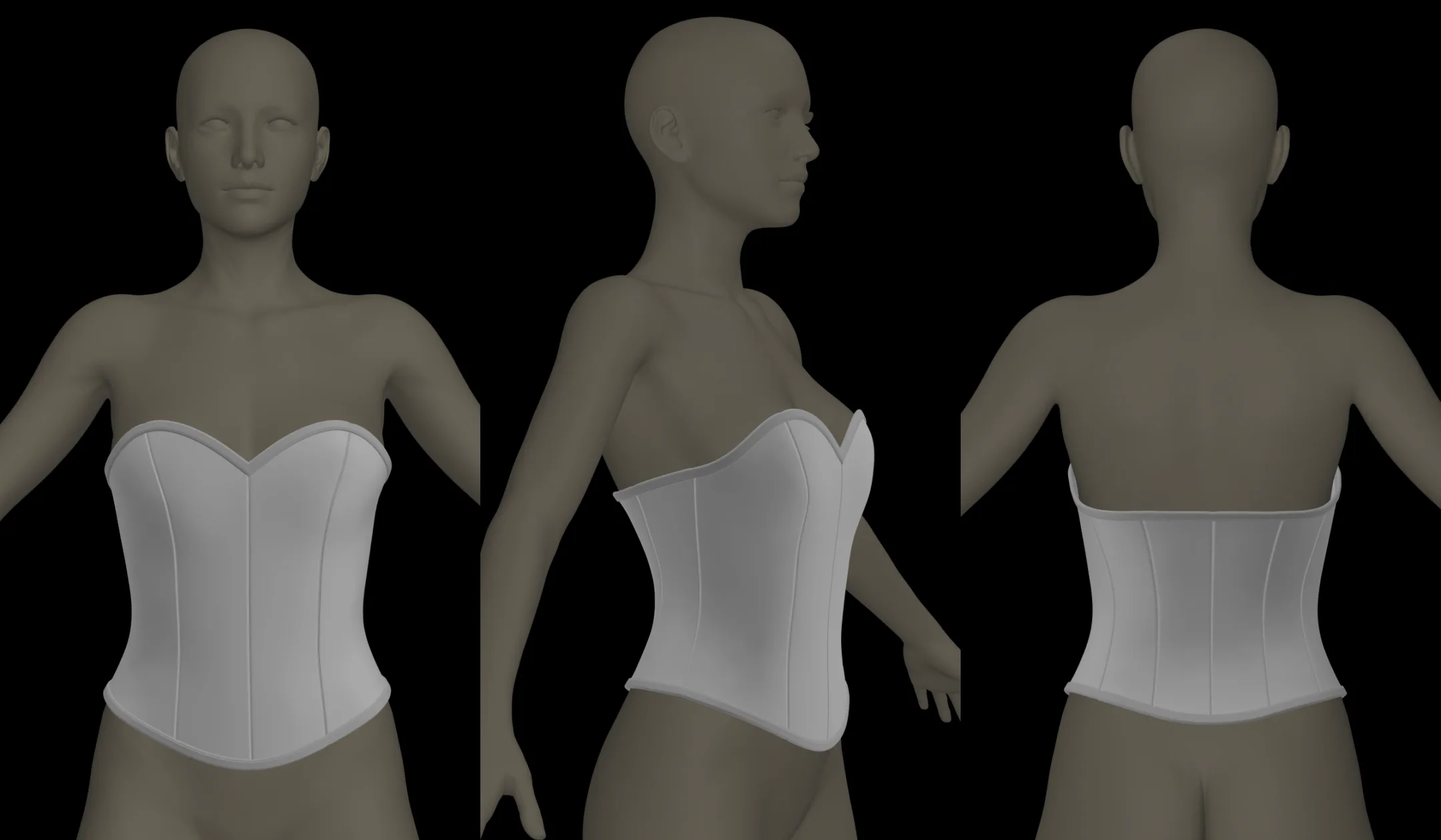 Corset bases. Marvelous / Clo 3D / Gen. 8 / zprj obj fbx