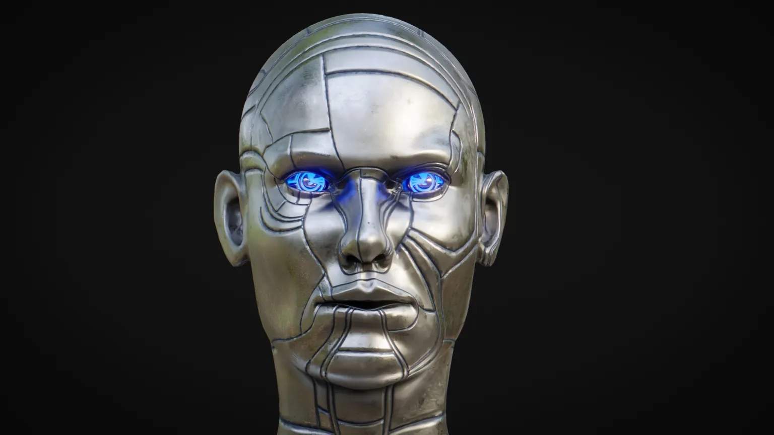 Female Robot Head