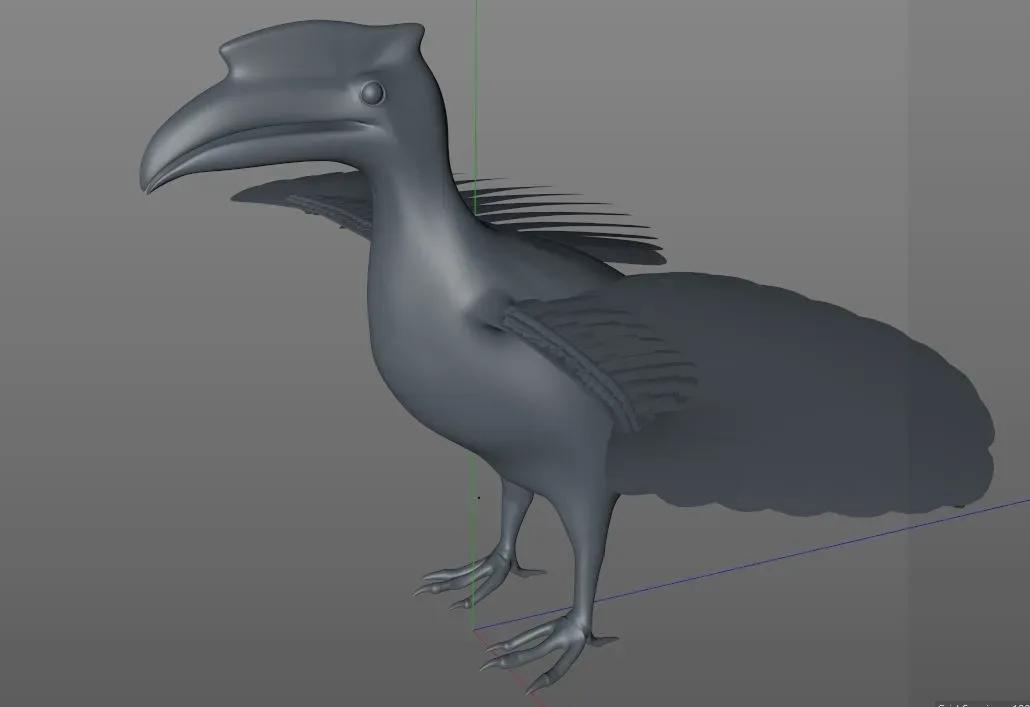 Hornbill bird 3d model