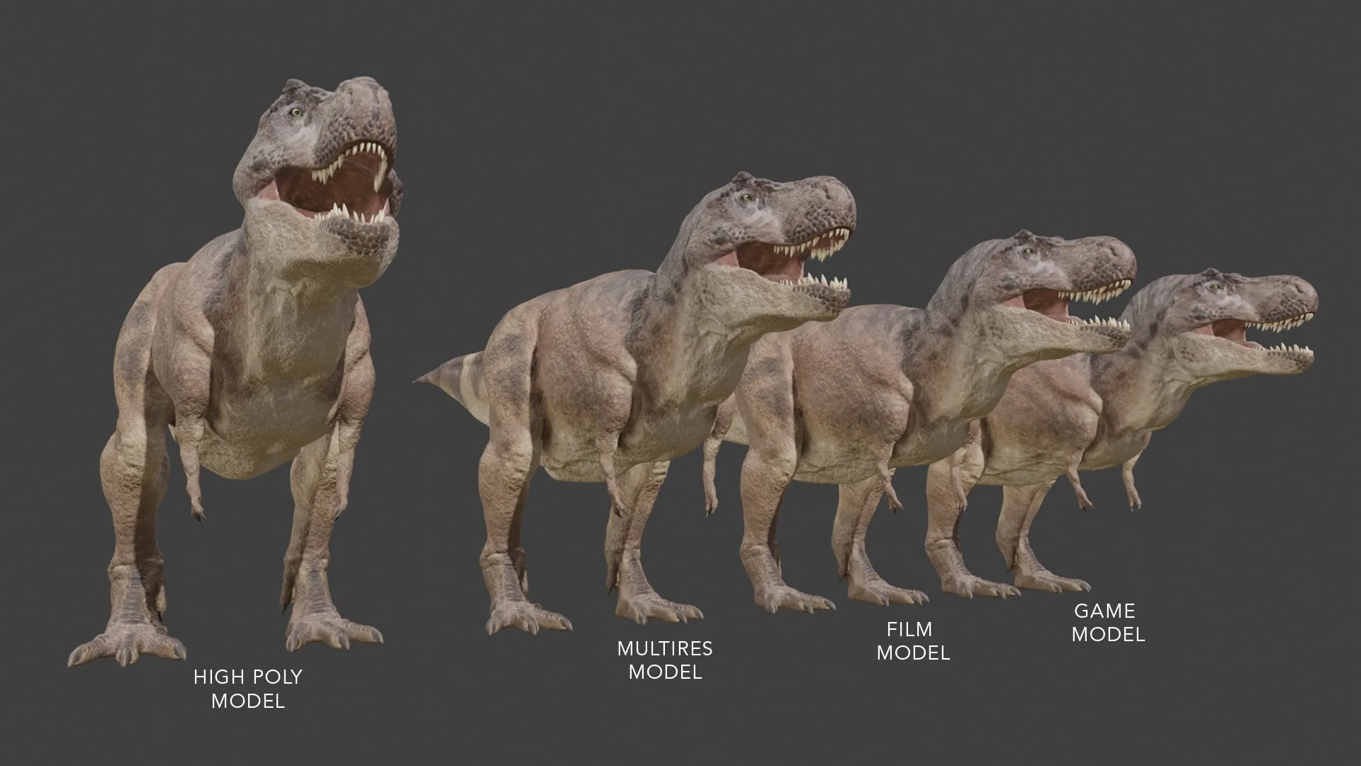 Production Ready T-Rex In Blender