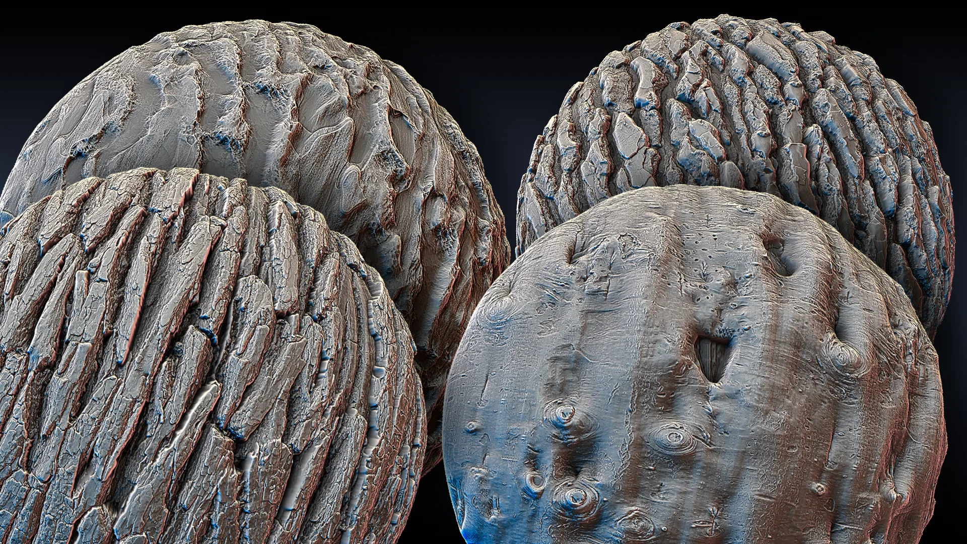 Ultra HQ Tree Bark Sculpt Seamless Zbrush brushes + Alphas (Blender, Substance, Mudbox, etc.) Vol.1