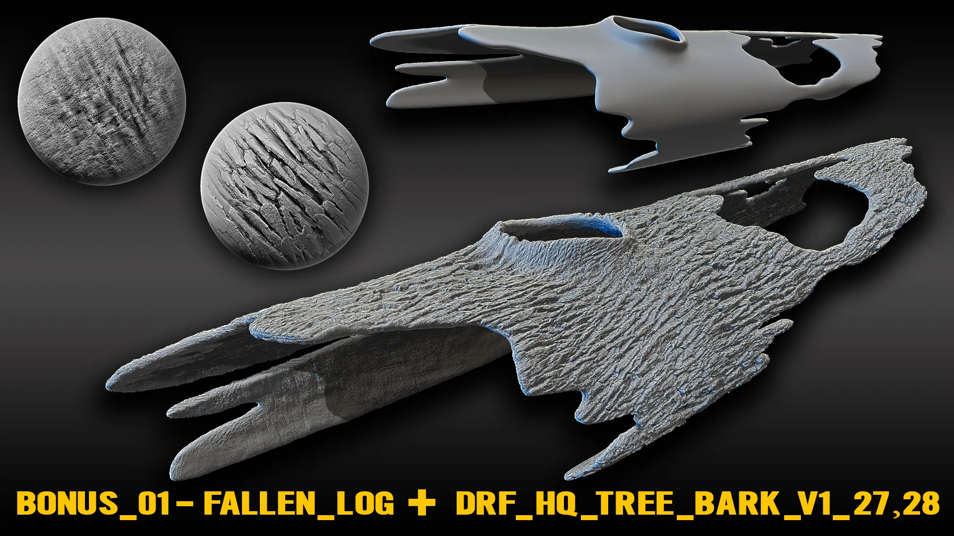 Ultra HQ Tree Bark Sculpt Seamless Zbrush brushes + Alphas (Blender, Substance, Mudbox, etc.) Vol.1