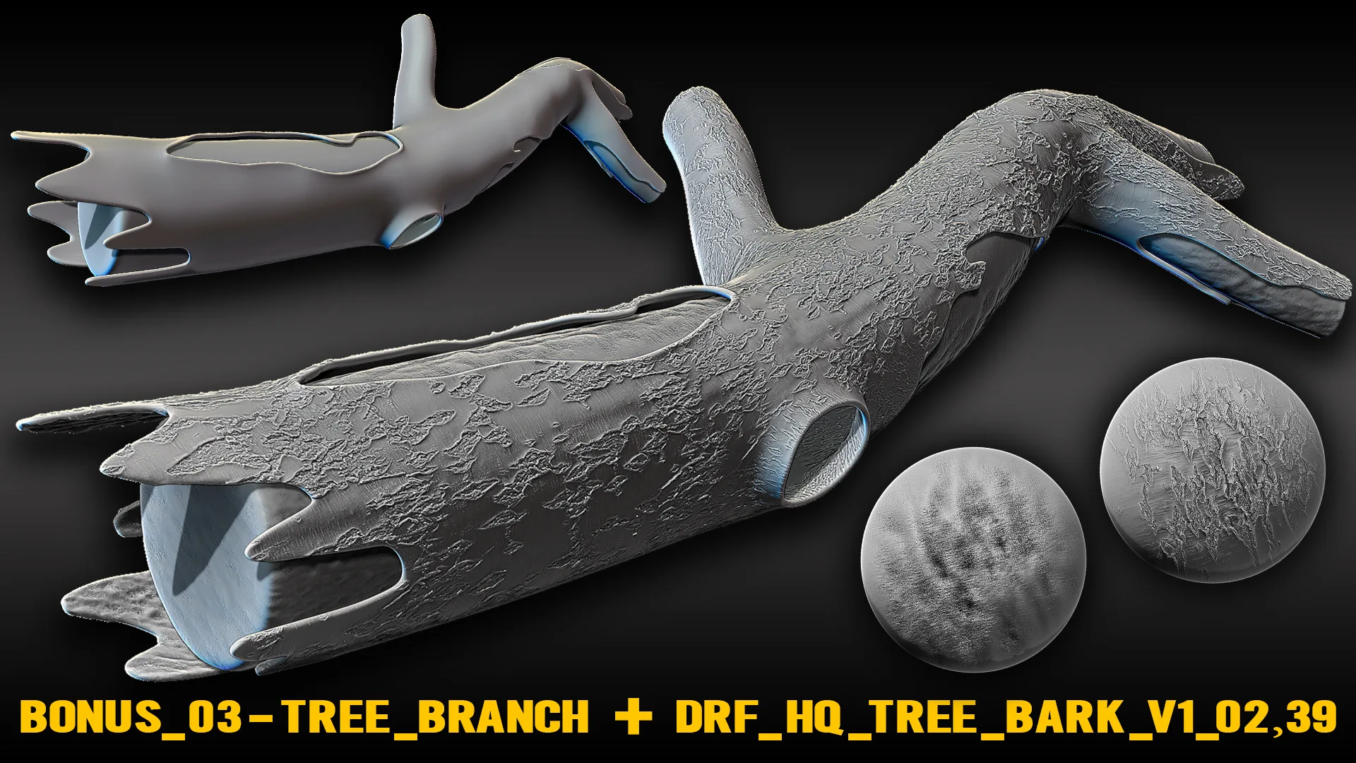 Ultra HQ Tree Bark Sculpt Seamless Zbrush brushes + Alphas (Blender, Substance, Mudbox, etc.) Vol.1