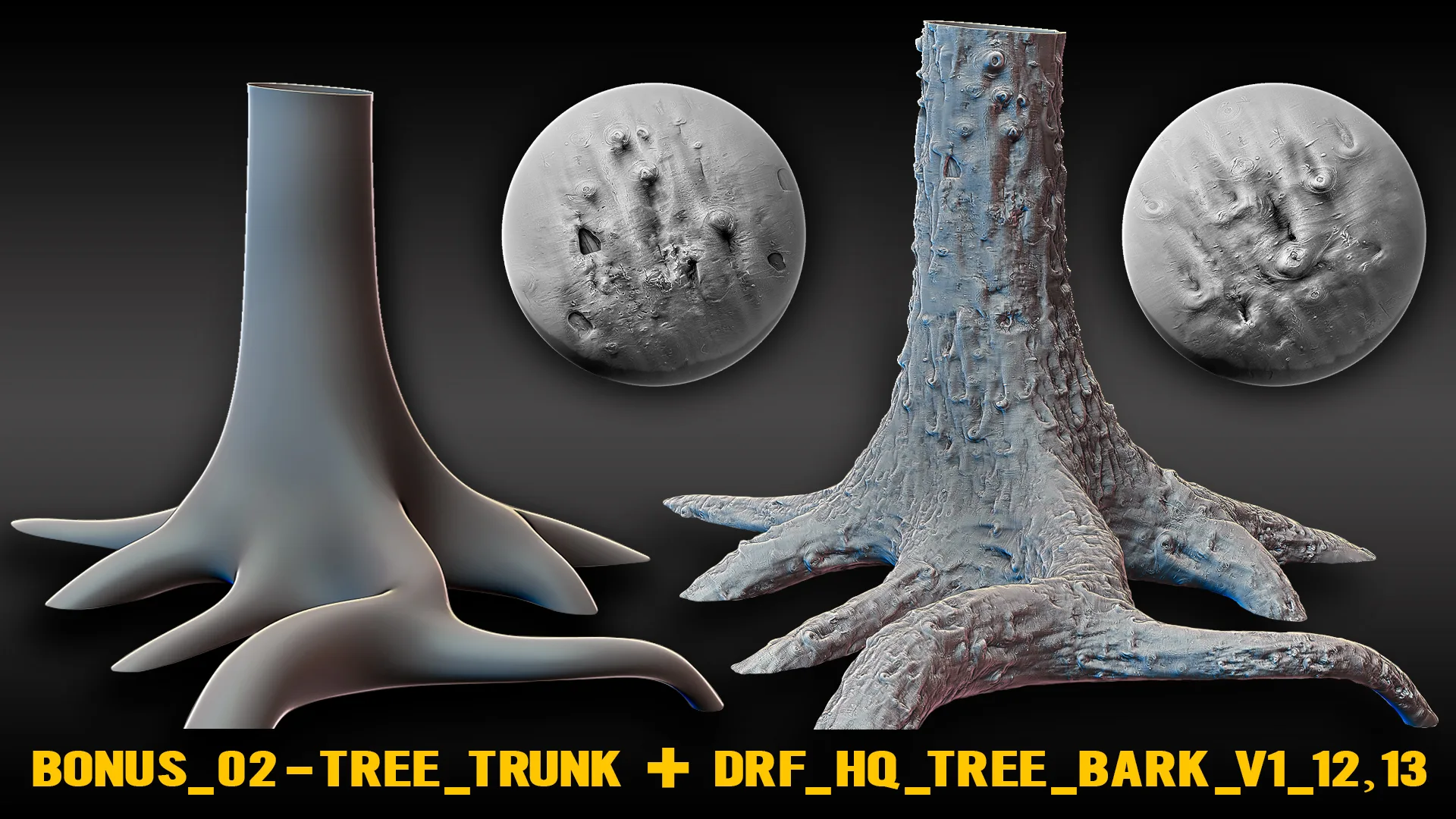 Ultra HQ Tree Bark Sculpt Seamless Zbrush brushes + Alphas (Blender, Substance, Mudbox, etc.) Vol.1