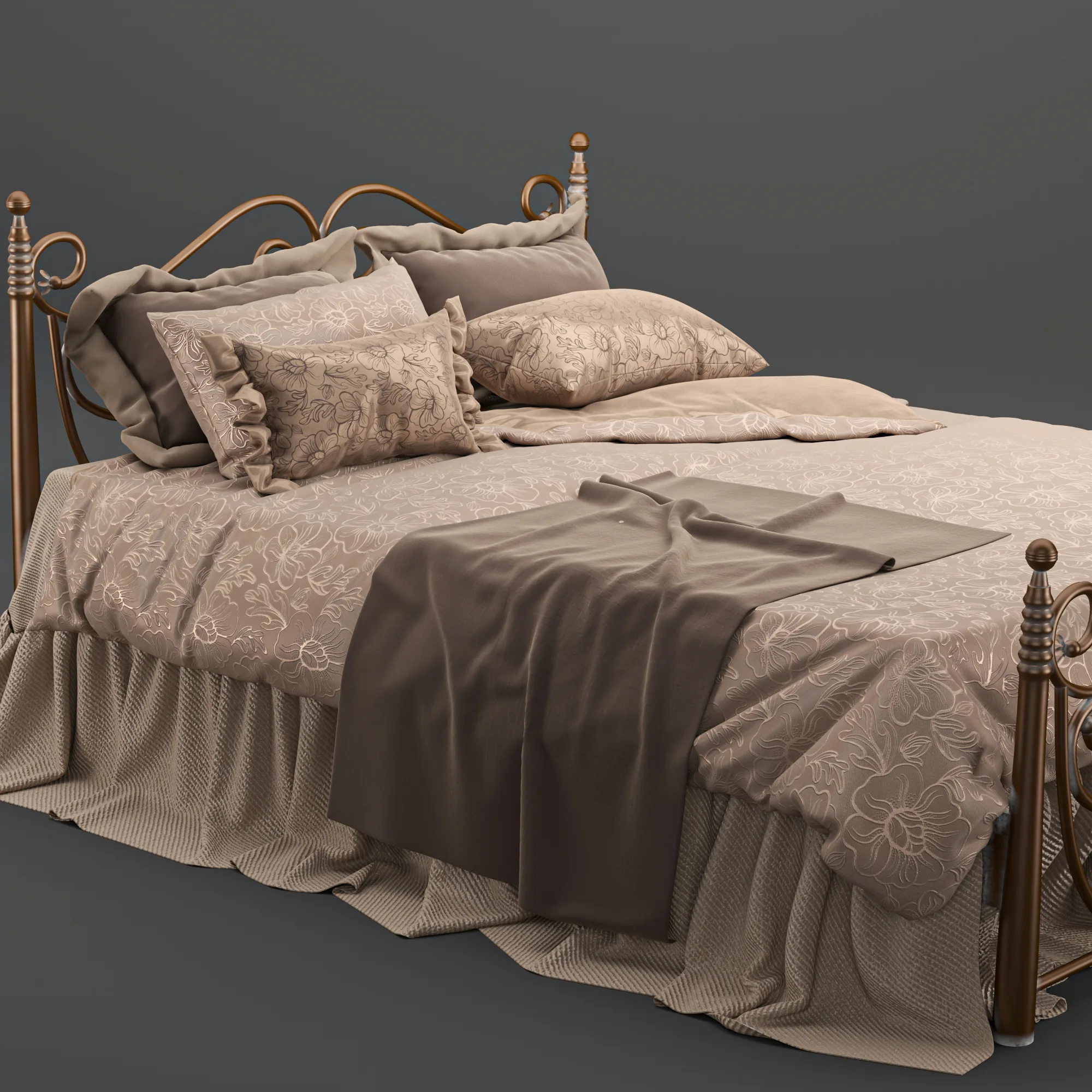 Wrought iron bed