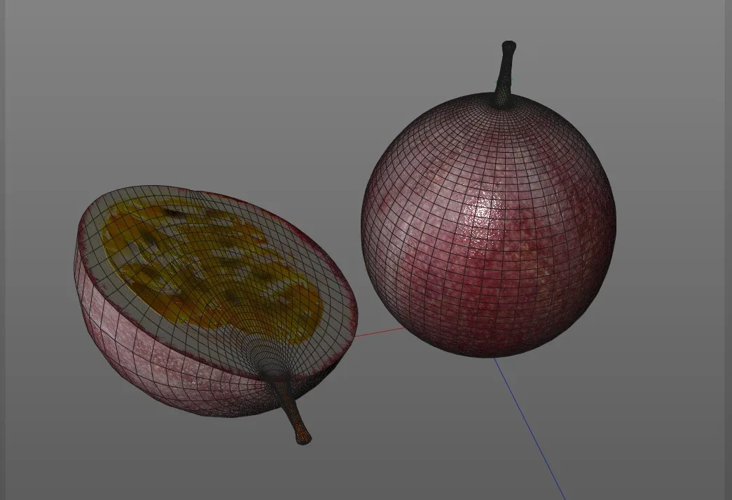 Passion fruit 3d model