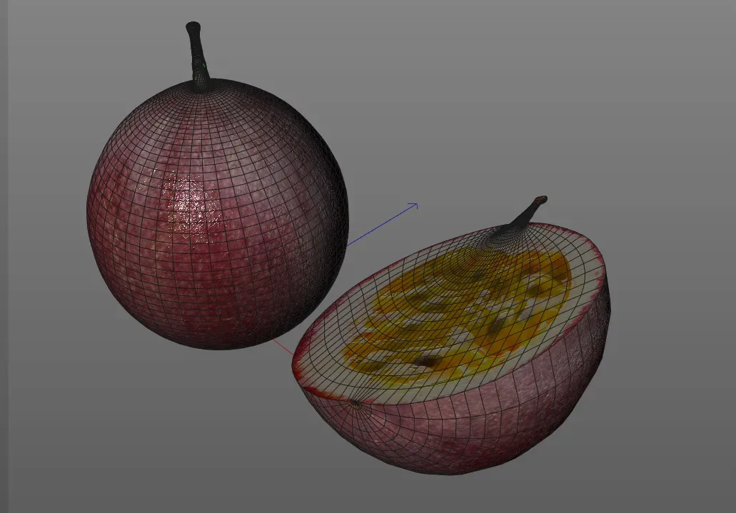 Passion fruit 3d model