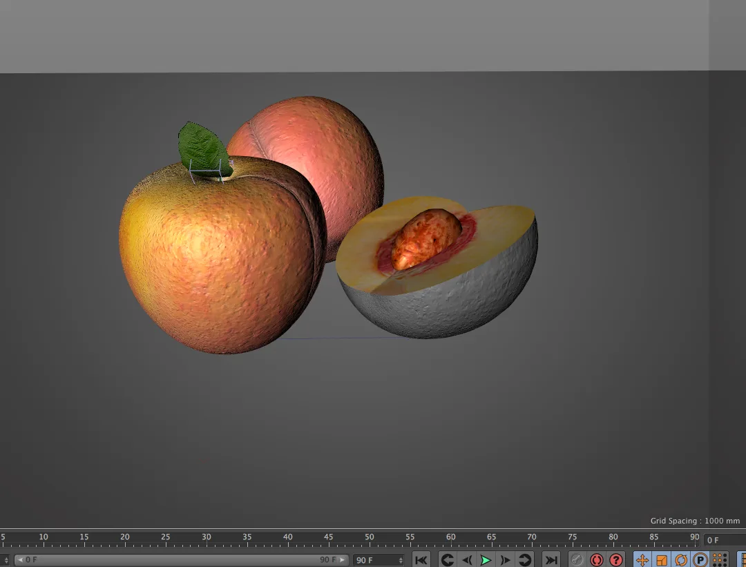 Peach 3d model