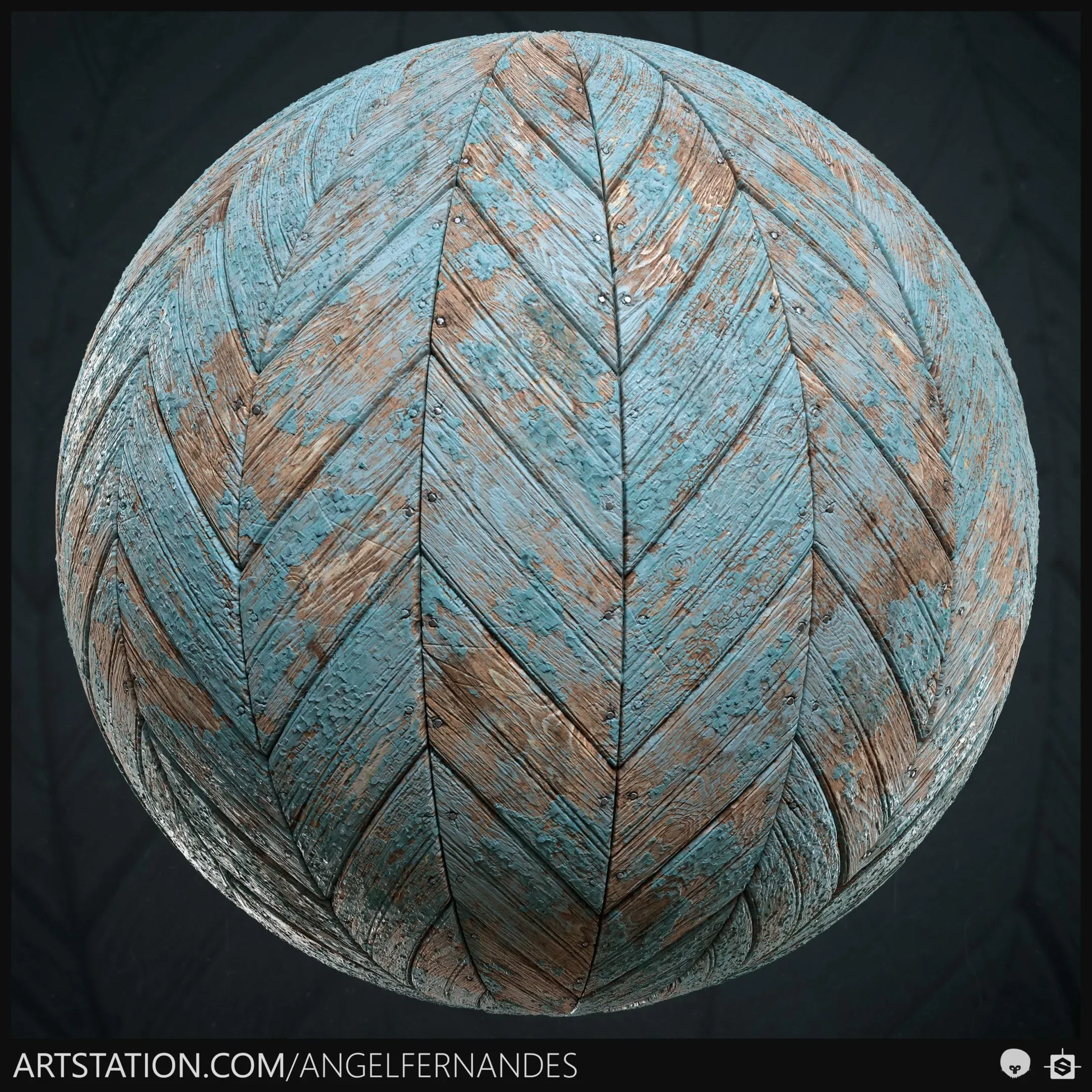 Painted Wood Planks Material - Substance Designer