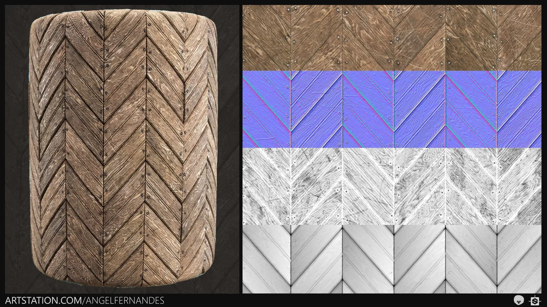 Painted Wood Planks Material - Substance Designer