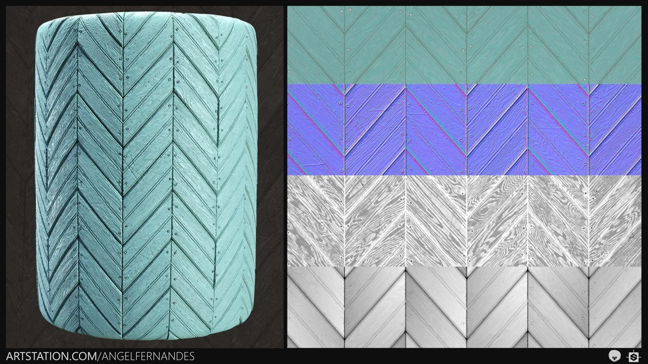 Painted Wood Planks Material - Substance Designer