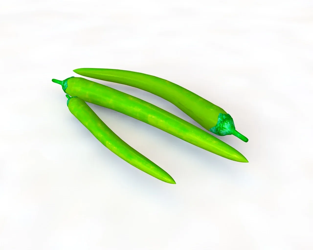 Chilli green 3d model