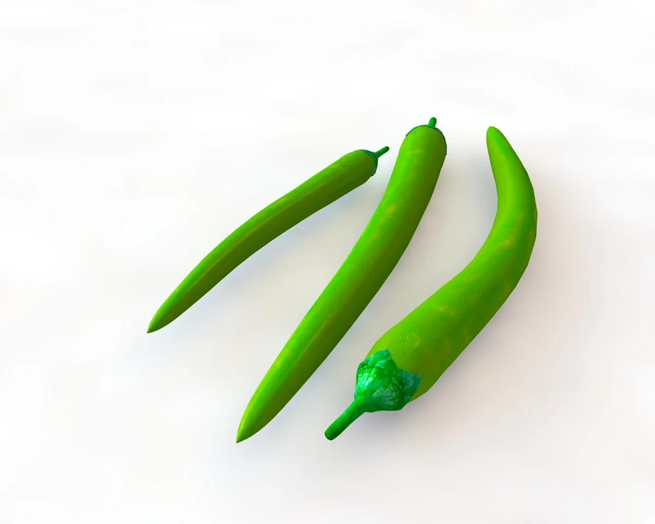 Chilli green 3d model