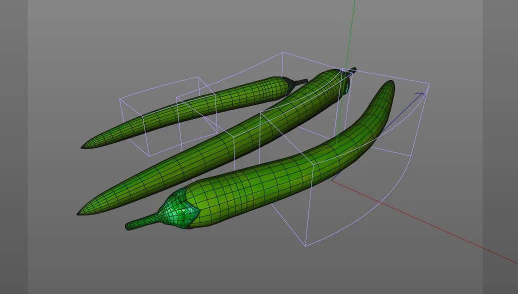 Chilli green 3d model