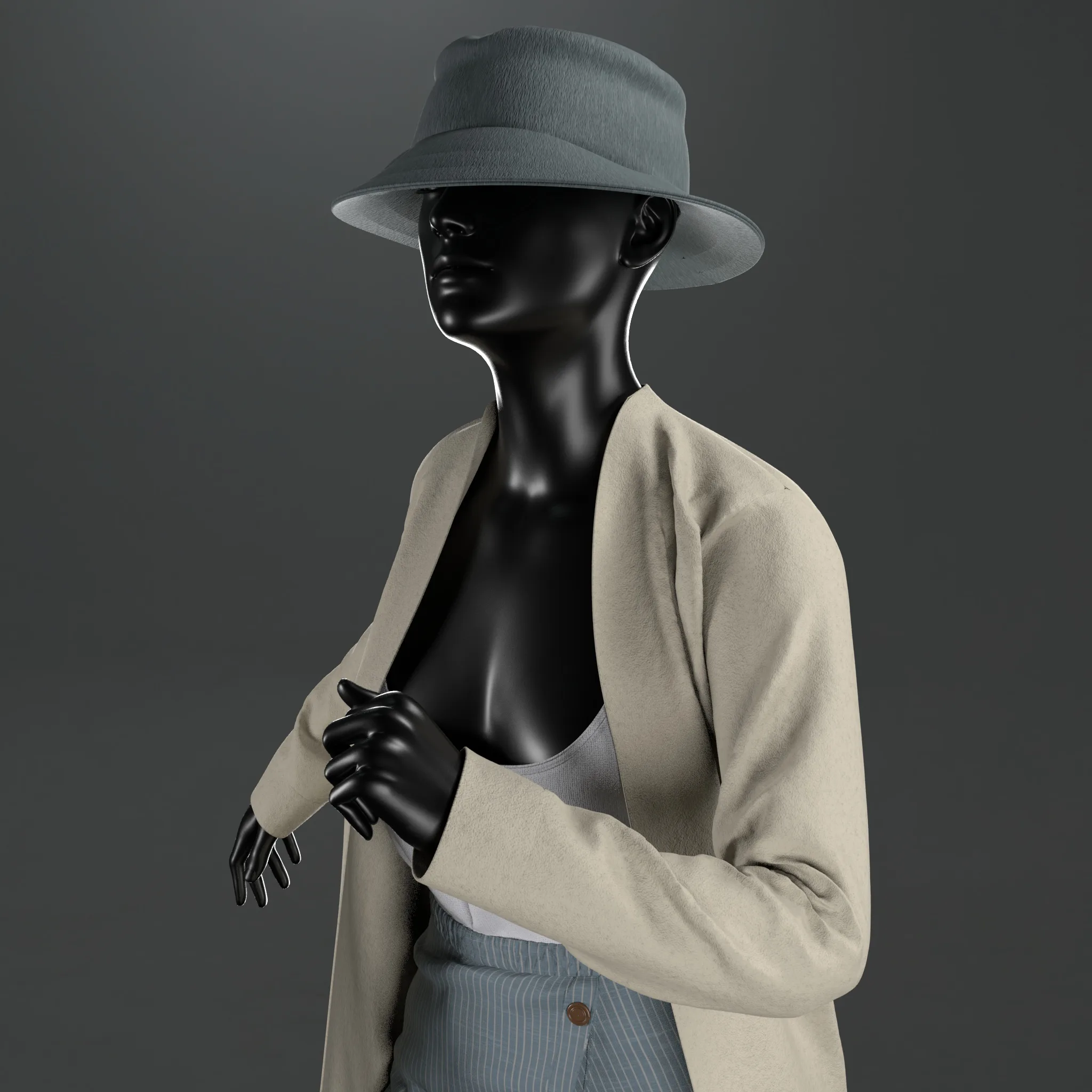 Skirt No.1 (Marvelous Designer & Clo3d & FBX & OBJ & Texture)