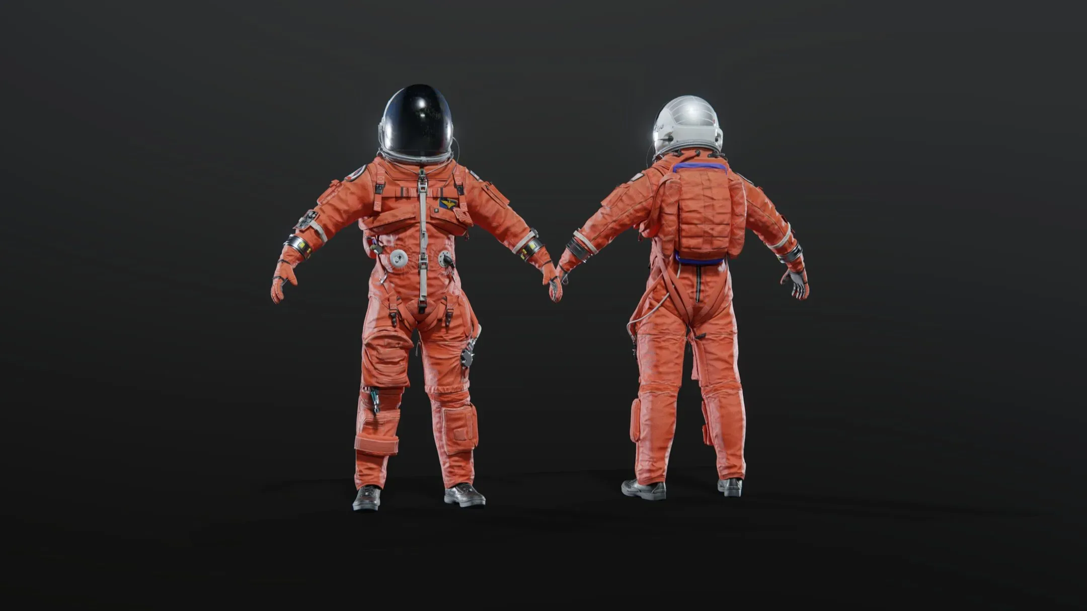 NASA ACES Astronaut Spacesuit Rigged