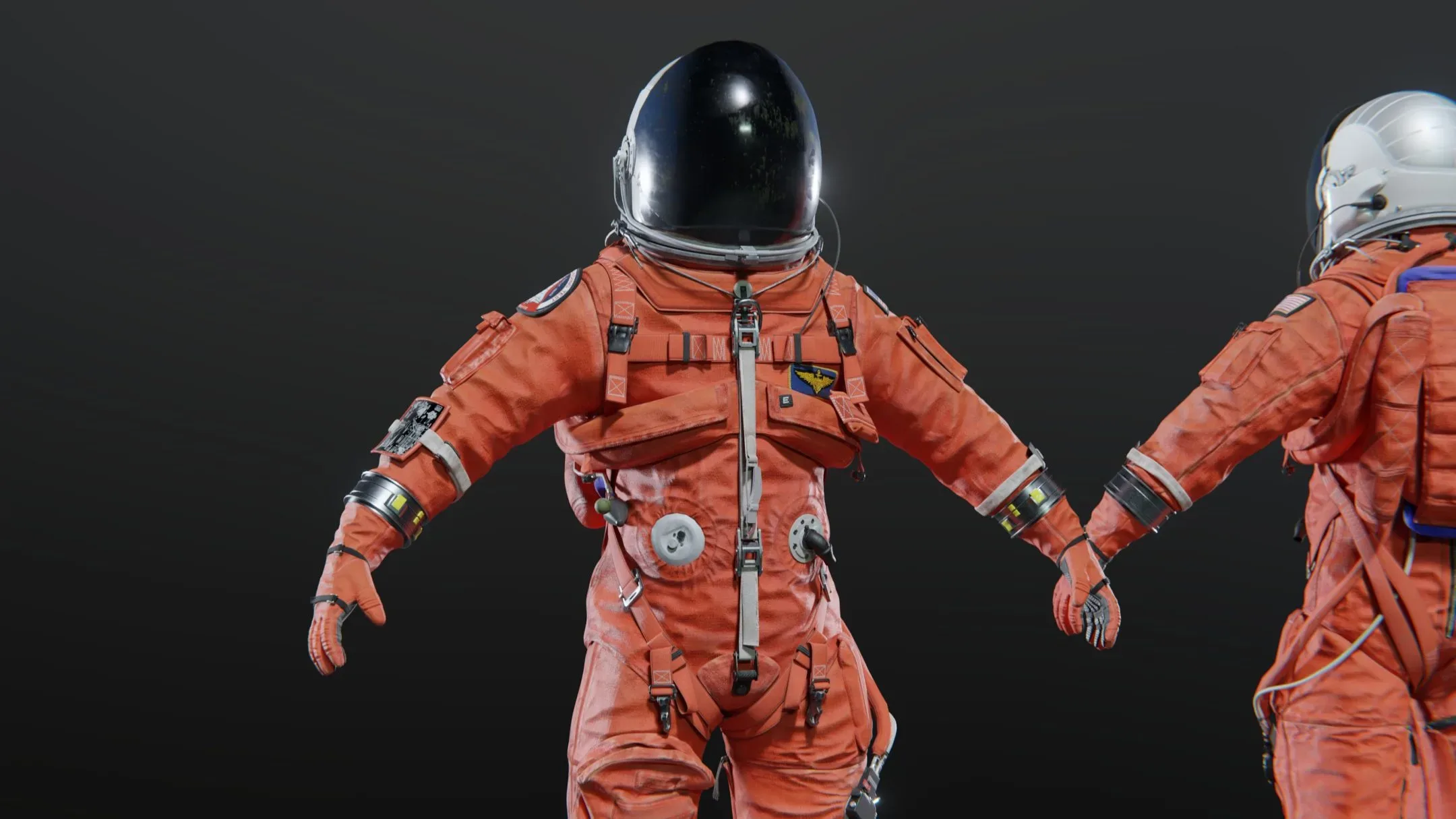 NASA ACES Astronaut Spacesuit Rigged