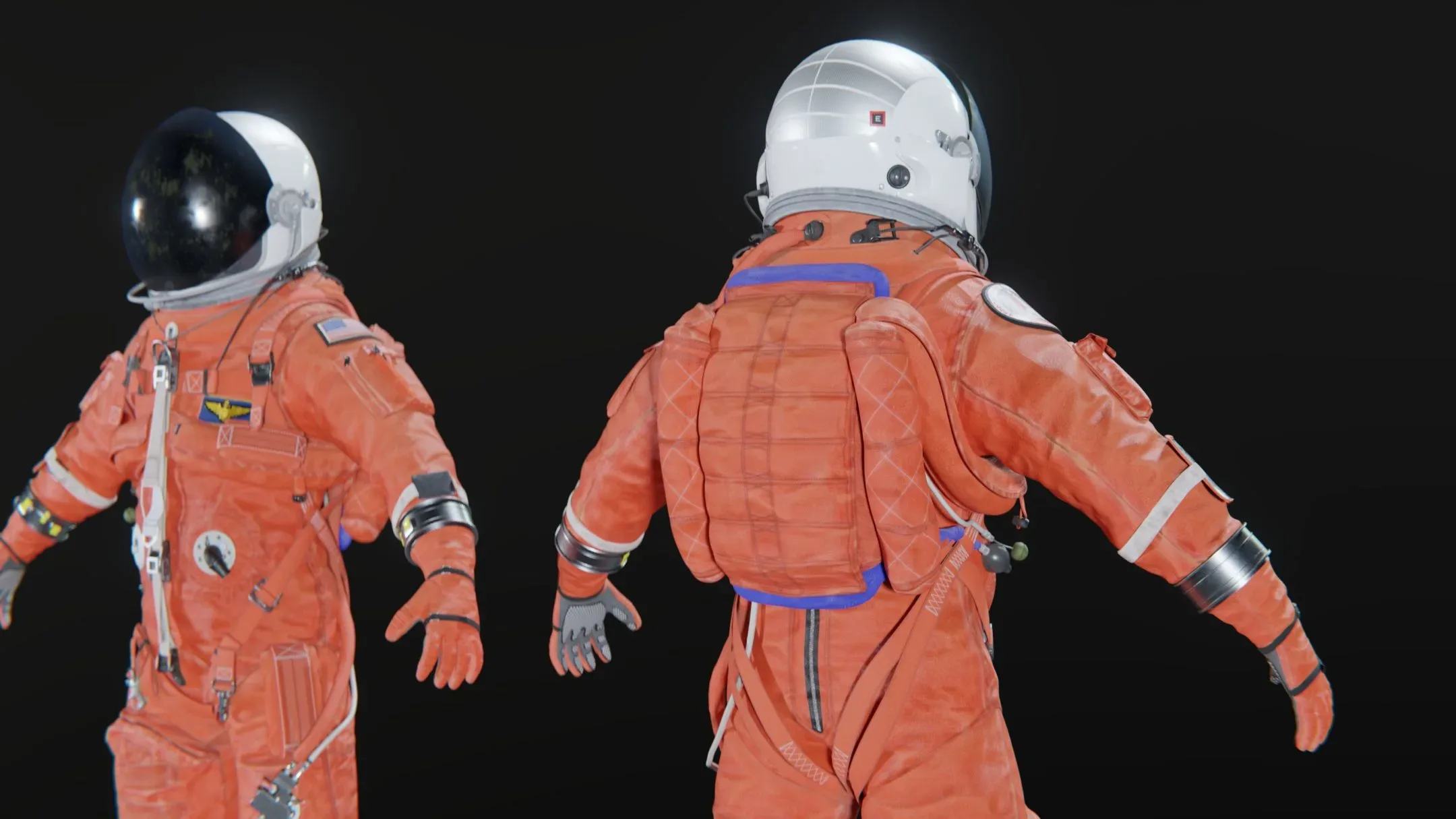 NASA ACES Astronaut Spacesuit Rigged