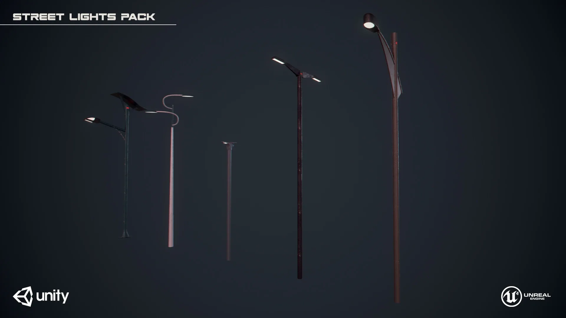 Futuristic Street Light Pack