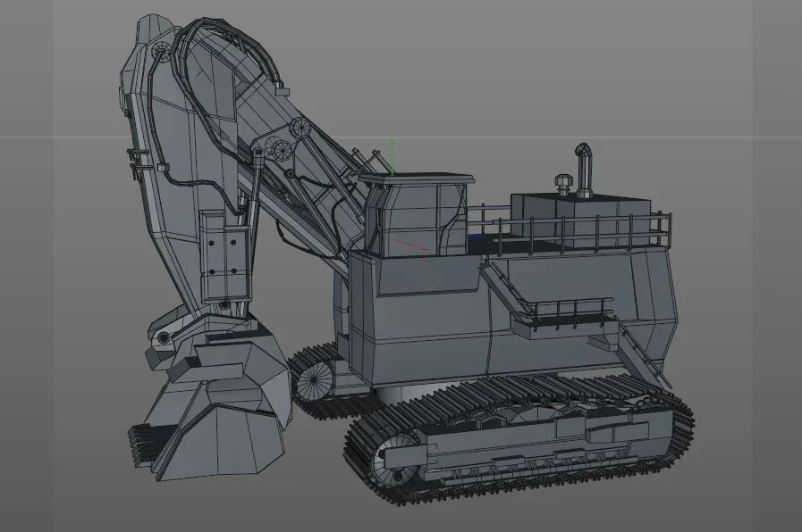 Mining hydraulic shovel 3d model