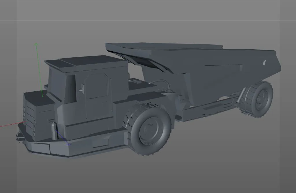 Underground mining truck 3d model