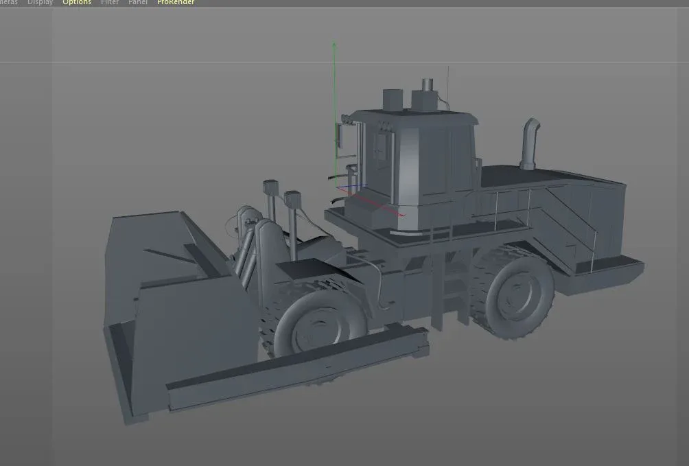 Wheel Dozer 3d model