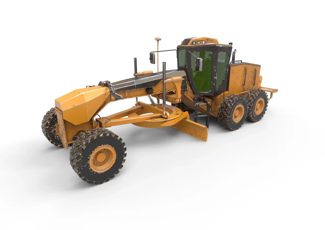 140M motor grader 3d model