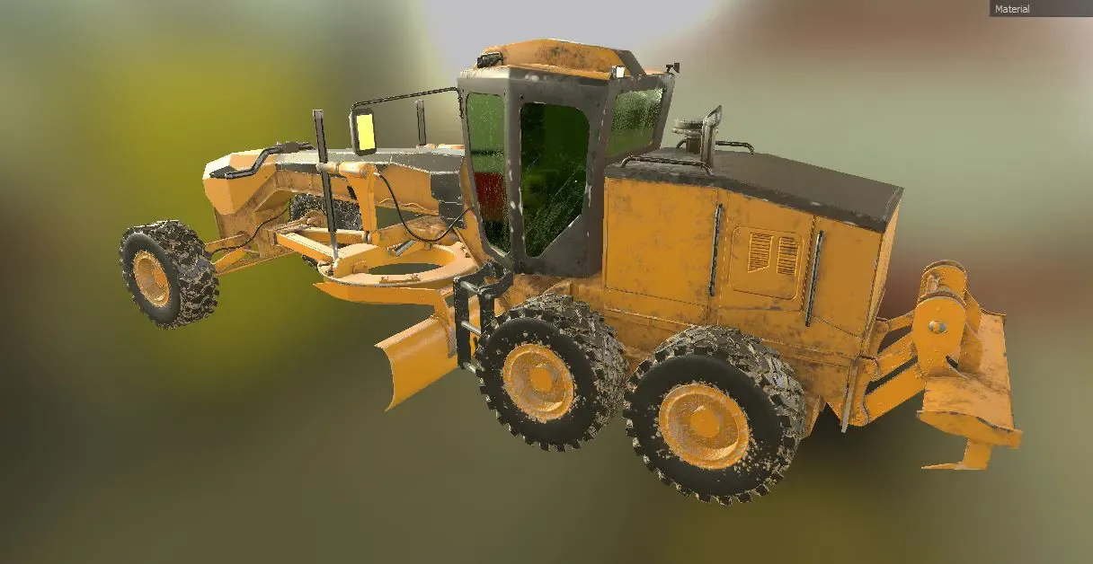 140M motor grader 3d model